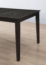 Louise Rectangular Extension Dining Table 78-inch Black