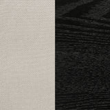Louise Upholstered Wood Dining Side Chair Black (Set of 2)