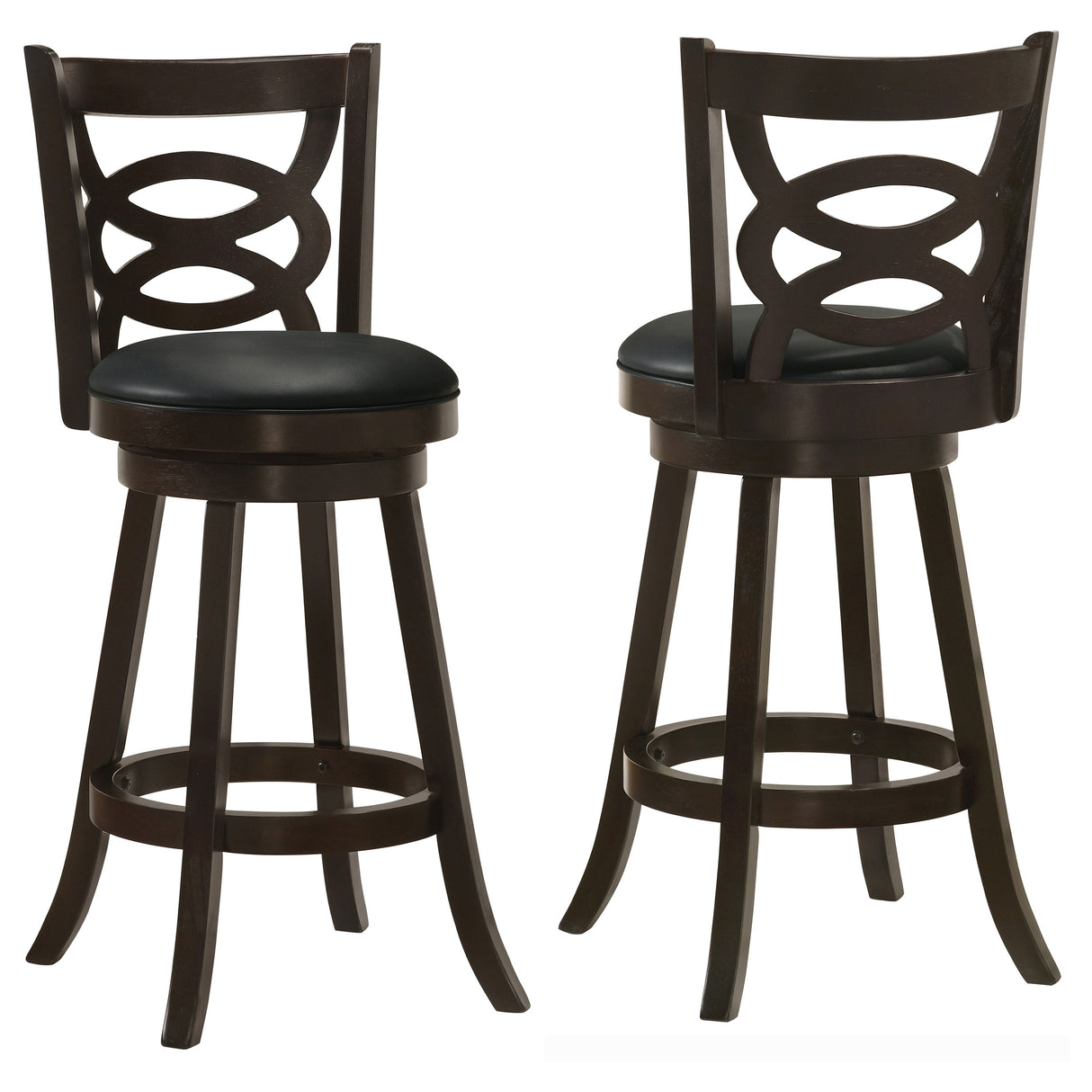 Calecita Wood Swivel Bar Chair Cappuccino - Set of 2