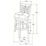 Calecita Wood Swivel Bar Chair Cappuccino - Set of 2