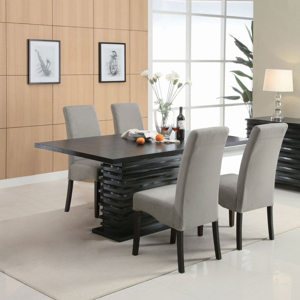 Stanton 5-Piece Rectangular Dining Table Set - Grey