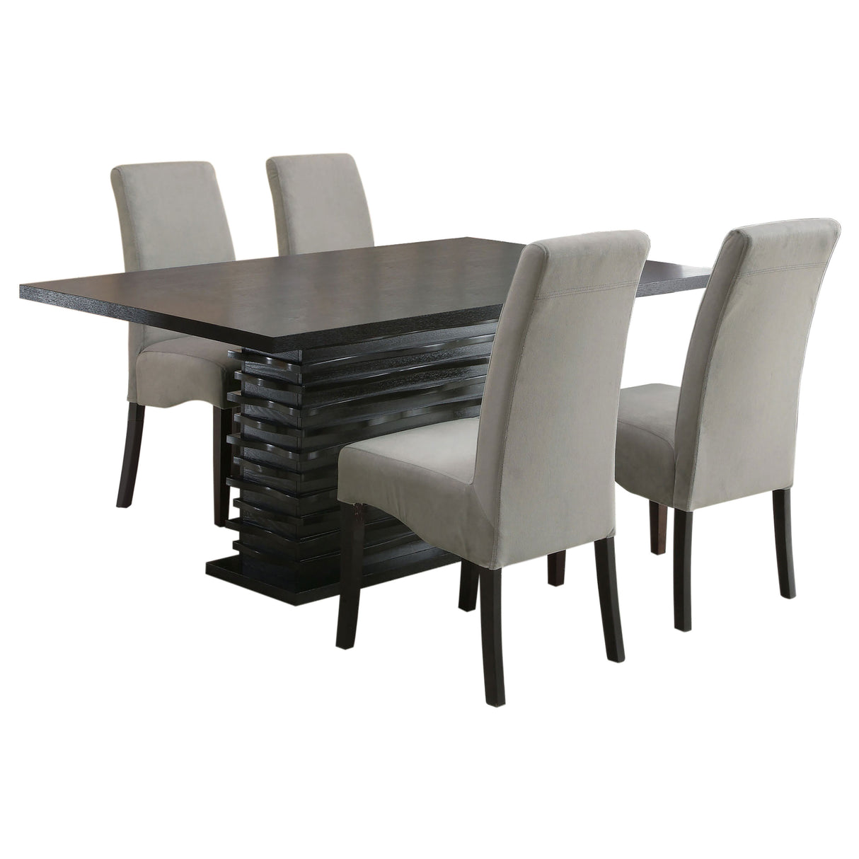 Stanton 5-Piece Rectangular Dining Table Set - Grey