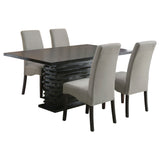 Stanton 5-Piece Rectangular Dining Table Set - Grey