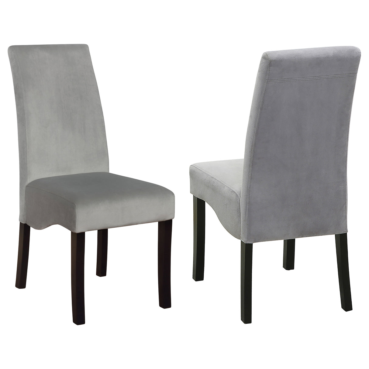Stanton Grey Velvet Dining Side Chair, Set of 2