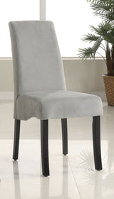 Stanton Grey Velvet Dining Side Chair, Set of 2