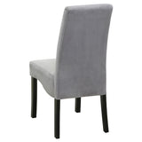 Stanton Grey Velvet Dining Side Chair, Set of 2