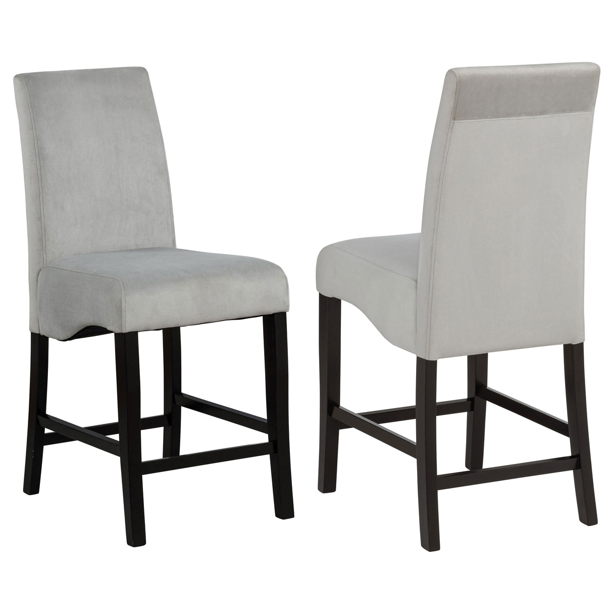 Stanton Grey Velvet Counter Chair Set of 2