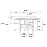 Lavon 5-Piece Oval Extension Dining Set, Espresso