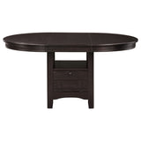 Lavon Oval 60-inch Wood Extension Dining Table Espresso