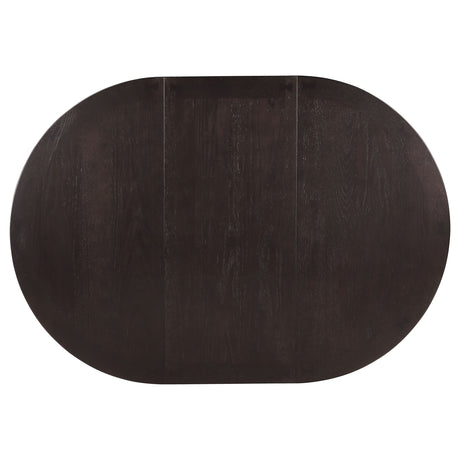 Lavon Oval 60-inch Wood Extension Dining Table Espresso