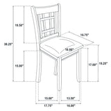Lavon Wood Dining Side Chair Black and Espresso (Set of 2)