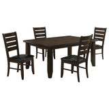 Dalila 5-Piece Dining Set with Cappuccino Finish