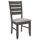 Dalila 5-Piece Rectangular Dining Table Set, Dark Grey