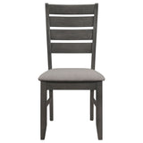 Dalila 5-Piece Rectangular Dining Table Set, Dark Grey