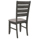 Dalila 5-Piece Rectangular Dining Table Set, Dark Grey
