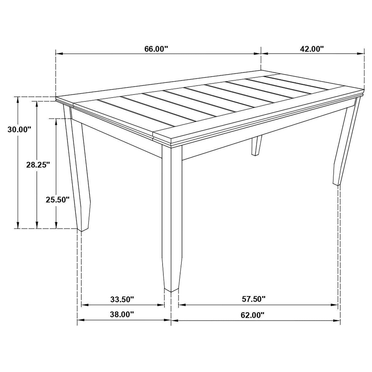 Dalila 5-Piece Rectangular Dining Table Set, Dark Grey