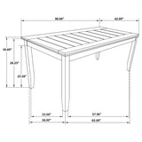 Dalila Rectangular 66-inch Wood Dining Table, Cappuccino