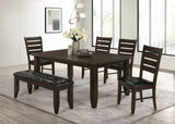Dalila Rectangular 66-inch Wood Dining Table, Cappuccino