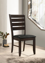 Dalila Wood Dining Side Chair Cappuccino - Set of 2