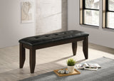 Dalila Leatherette Upholstered Dining Bench Cappuccino