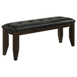 Dalila Leatherette Upholstered Dining Bench Cappuccino
