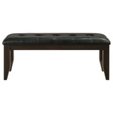 Dalila Leatherette Upholstered Dining Bench Cappuccino