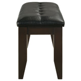 Dalila Leatherette Upholstered Dining Bench Cappuccino