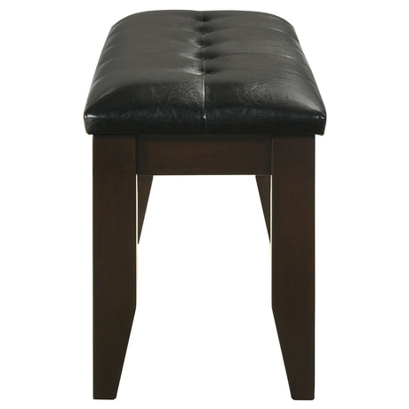 Dalila Leatherette Upholstered Dining Bench Cappuccino