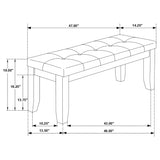 Dalila Leatherette Upholstered Dining Bench Cappuccino