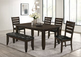 Dalila Leatherette Upholstered Dining Bench Cappuccino