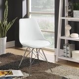 Juniper White Polypropylene Dining Side Chairs, Set of 2