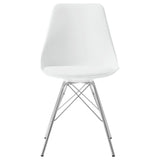 Juniper White Polypropylene Dining Side Chairs, Set of 2