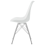 Juniper White Polypropylene Dining Side Chairs, Set of 2