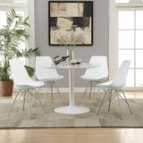 Juniper White Polypropylene Dining Side Chairs, Set of 2