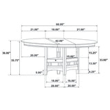 Lavon 5-Piece Oval Counter Height Dining Set, Espresso