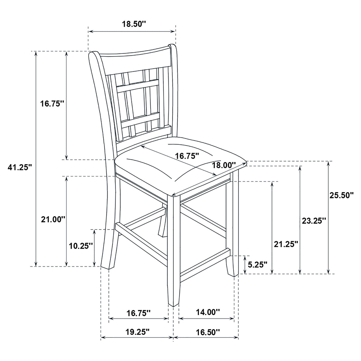 Lavon 5-Piece Oval Counter Height Dining Set, Espresso