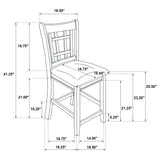 Lavon 5-Piece Oval Counter Height Dining Set, Espresso