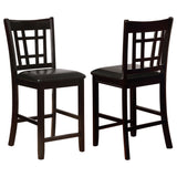 Lavon Wood Counter Height Dining Chair Black/Espresso (Set of 2)