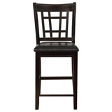 Lavon Wood Counter Height Dining Chair Black/Espresso (Set of 2)