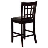 Lavon Wood Counter Height Dining Chair Black/Espresso (Set of 2)