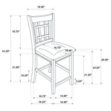 Lavon Wood Counter Height Dining Chair Black/Espresso (Set of 2)