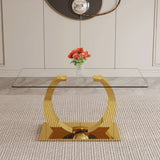 Dining Table For Living Spaces - Gold / Transparent