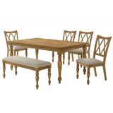 Dining Bench With Cushion - Brown