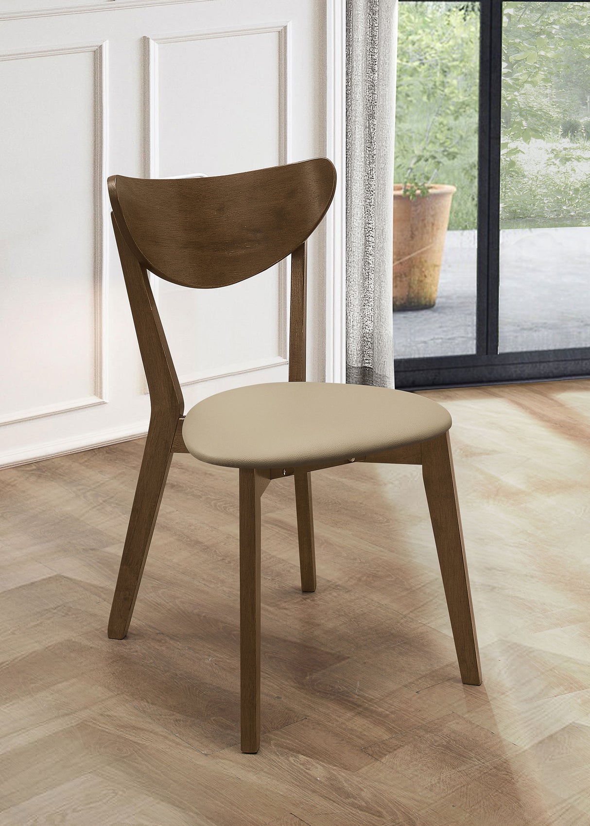 Kersey Wood Dining Side Chair Chestnut Set of 2
