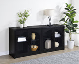 Riva 4-Door Dining Sideboard Buffet in Black