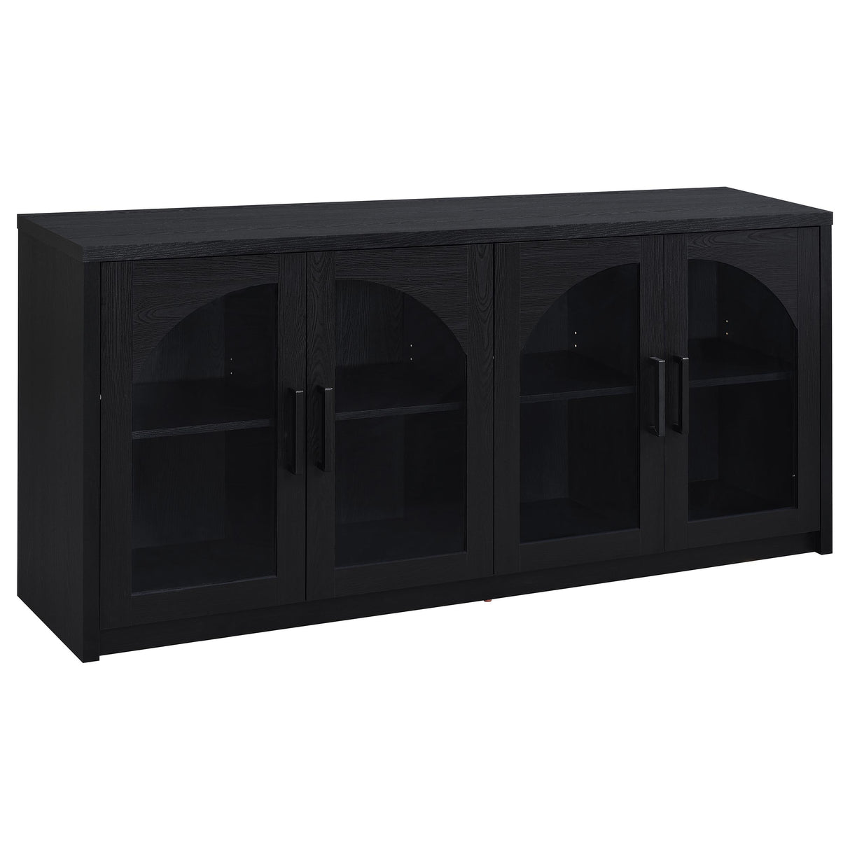 Riva 4-Door Dining Sideboard Buffet in Black