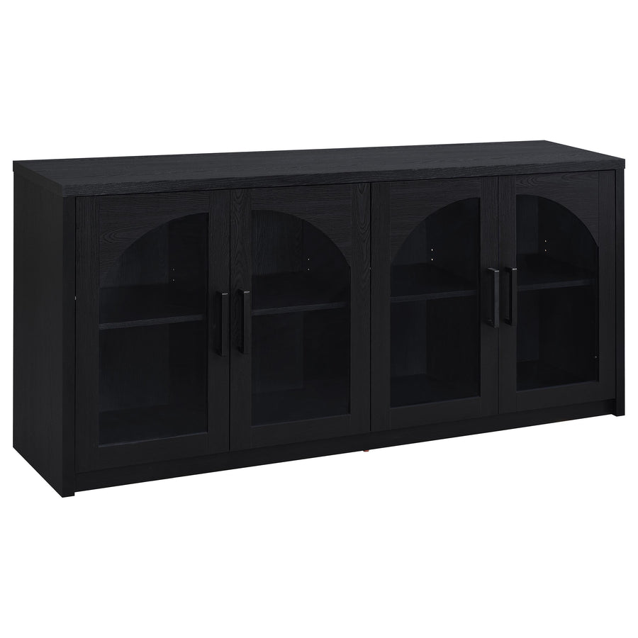 Riva 4-Door Dining Sideboard Buffet, Black
