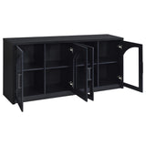Riva 4-Door Dining Sideboard Buffet in Black