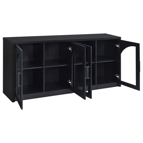 Riva 4-Door Dining Sideboard Buffet, Black