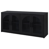 Riva 4-Door Dining Sideboard Buffet in Black